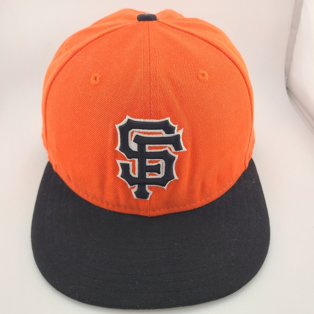 New Era 59FIFTY San Francisco Giants MLB Cap Mens 8 Orange Black Wool Fitted Hat
